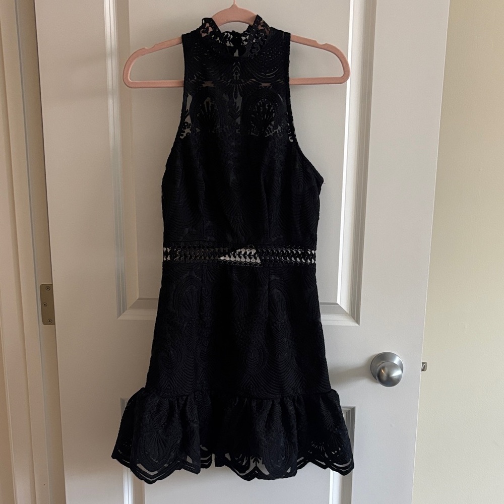 Elegant Black Lace Dress